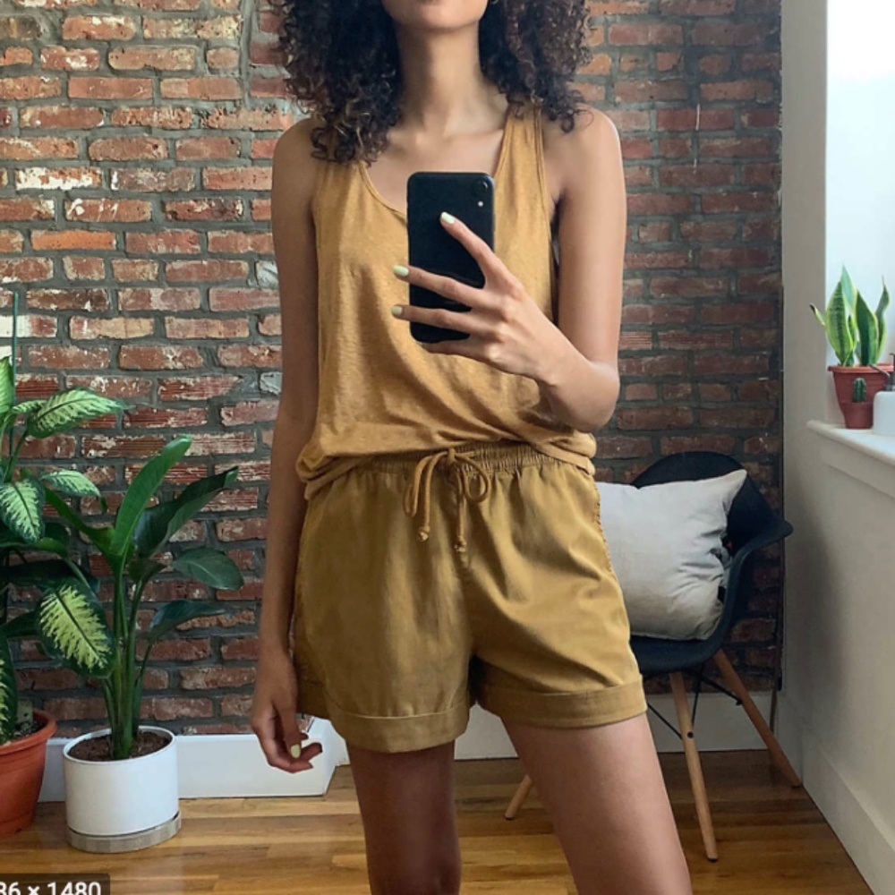 Lou and Grey/ Loft: Draw String Linen Shorts XL